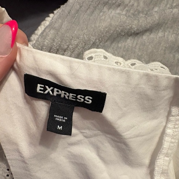 Express White Ruffle Blouse - Picture 4 of 4